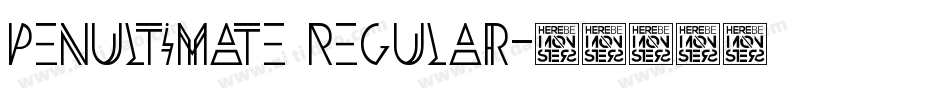 Penultimate Regular字体转换